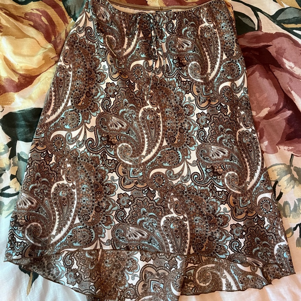 Patterned midi skirt